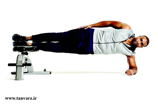 پلانک جانبی خارج از نیمکت برنامه بدنسازی افزایش حجم برای افراد لاغر